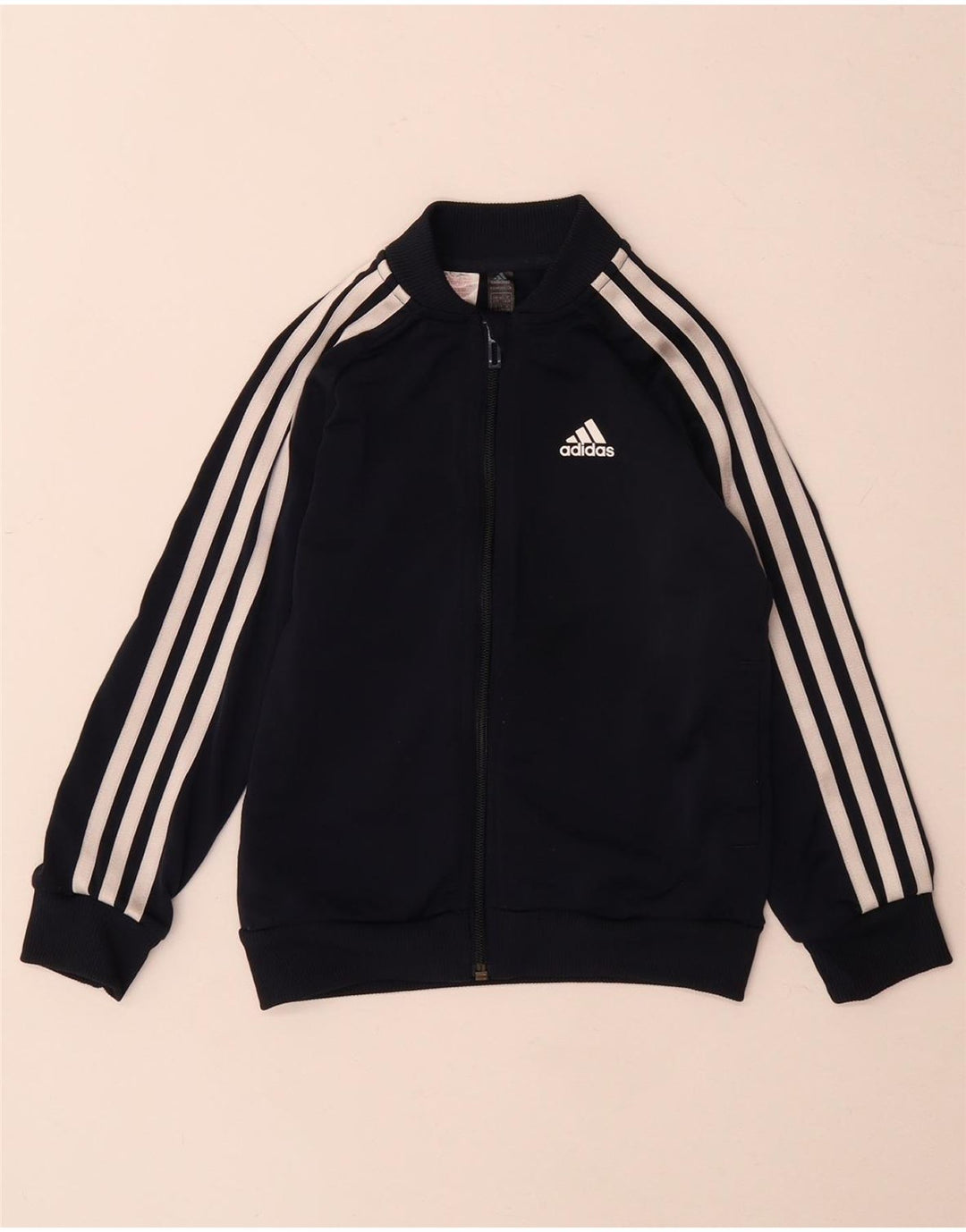 Adidas Drenge Træningsdragt Topjakke 6-7 År Marineblå Polyester
