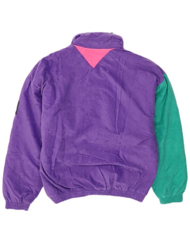VERTICAL Herre Pullover Windbreaker Jacket UK 38 Medium Lilla Colourblock