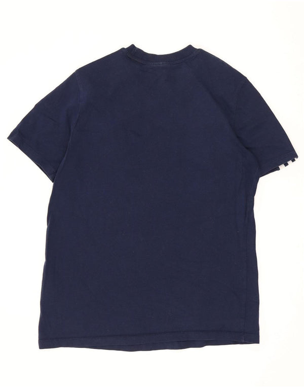 Adidas Dame T-Shirt Top UK 16 Stor Marineblå Bomuld