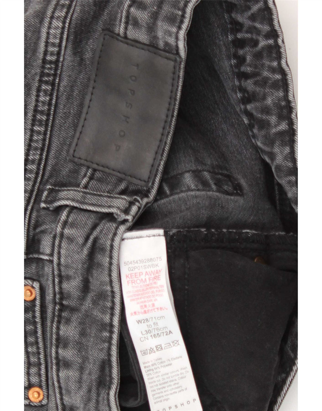 Topshop Dame Mom Denim Shorts W28 Medium Grå Bomuld