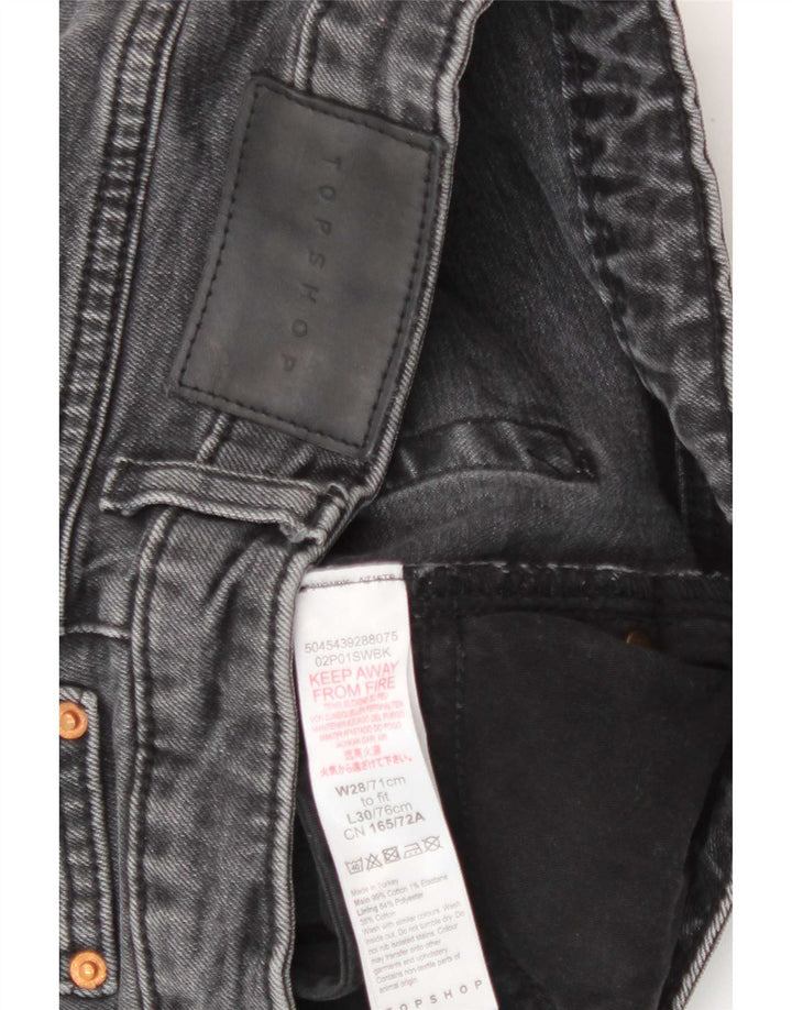 Topshop Dame Mom Denim Shorts W28 Medium Grå Bomuld