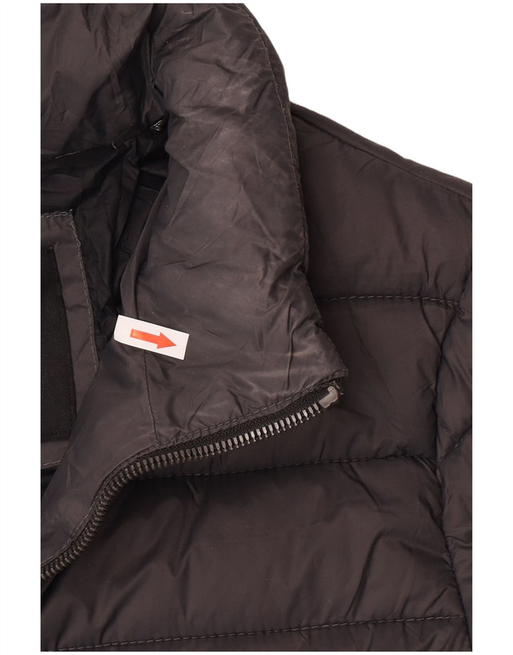 Superdry polstret jakke til kvinder UK 16 Stor grå nylon