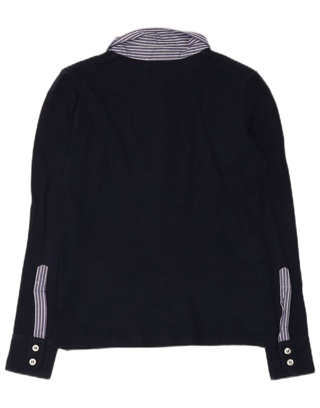 Fred Perry Dame Rugby Polo Shirt UK 12 Mellem marineblå stribet