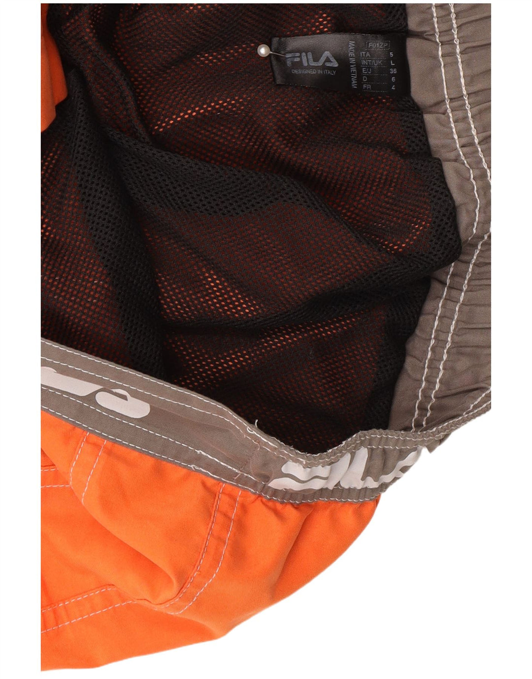 Fila Herre grafiske badeshorts Store Orange Colourblock Polyester