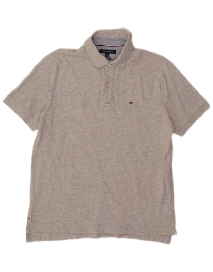 Tommy Hilfiger Herre Classic Fit Polo Shirt Medium Grey Bomuld