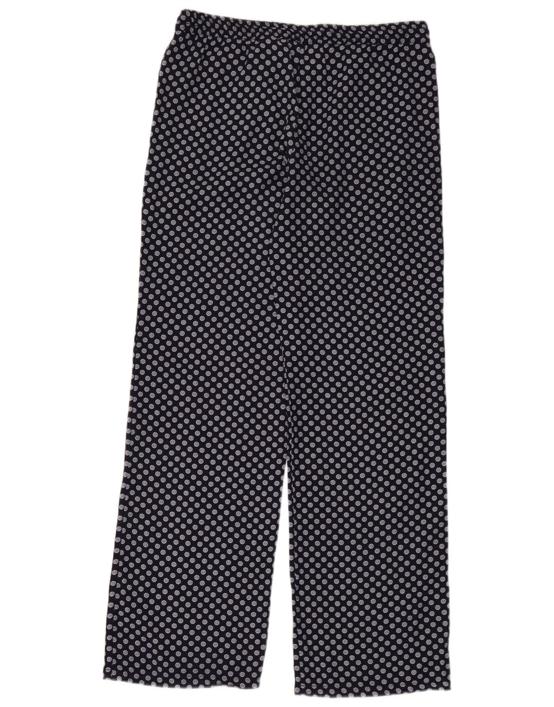 Zara Damebukser med brede ben Medium W30 L32 Marineblå plettet polyester