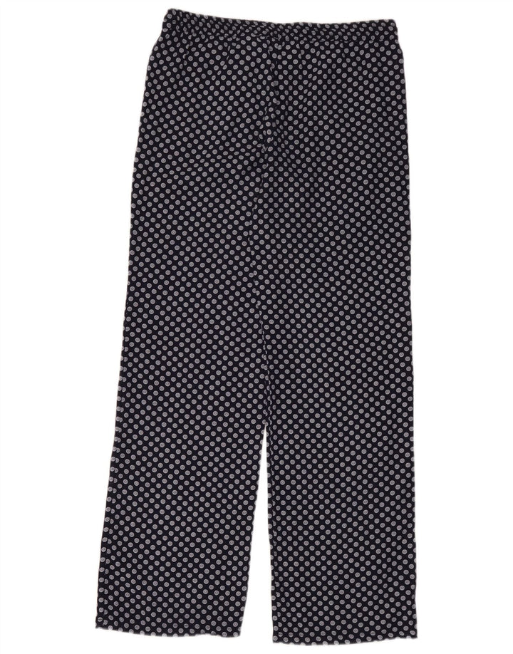 Zara Damebukser med brede ben Medium W30 L32 Marineblå plettet polyester