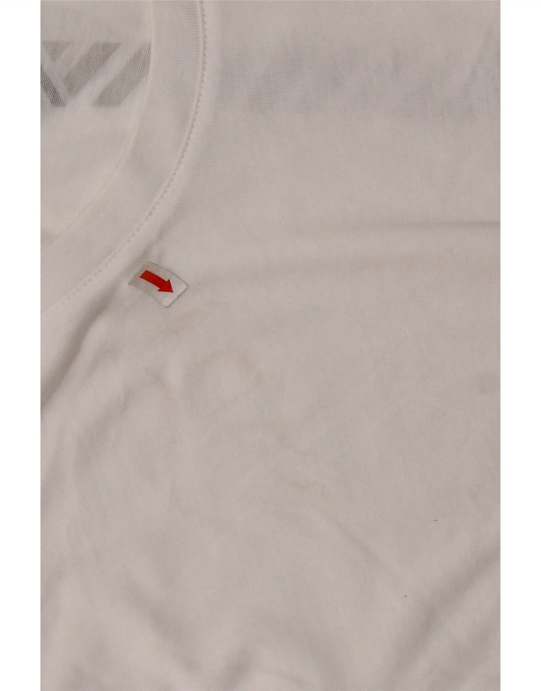 NEW BALANCE Dame Crop Grafisk T-Shirt Top UK 10 Small White Bomuld