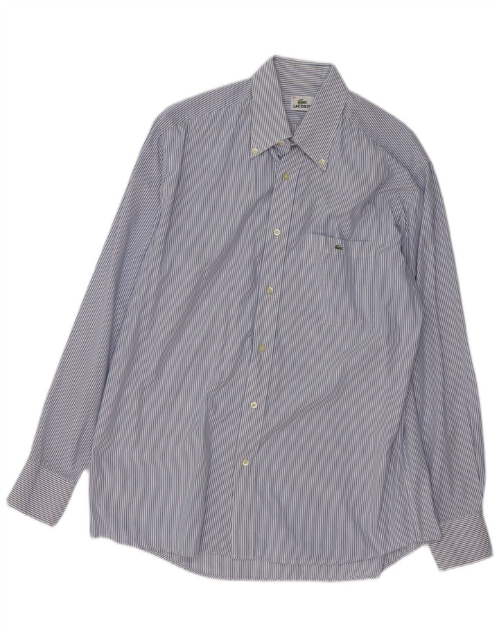 LACOSTE Herreskjorte str. 42 Large Blue Pinstripe Cotton
