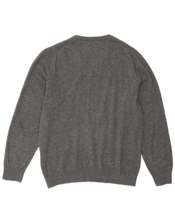 GANT Herre V-hals sweater XL Grå lammeuld