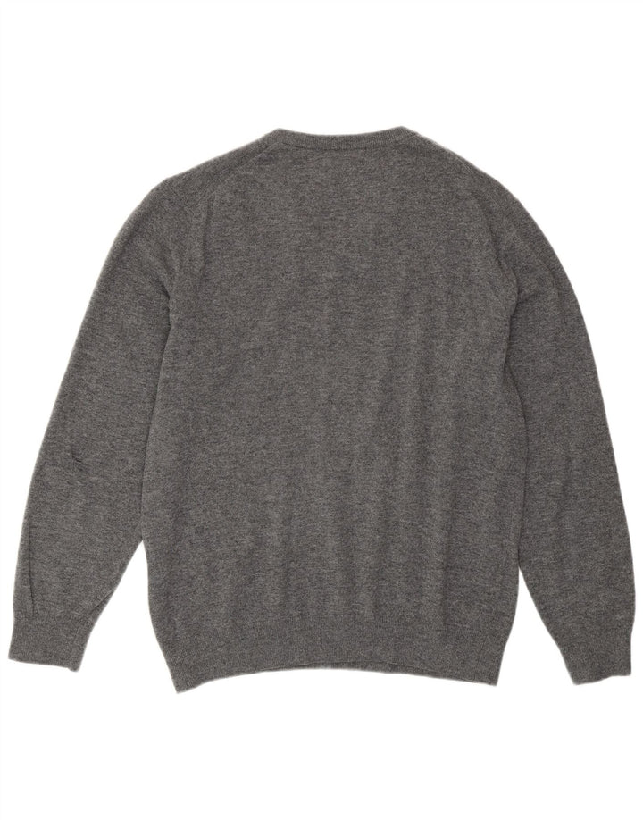 GANT Herre V-hals sweater XL Grå lammeuld