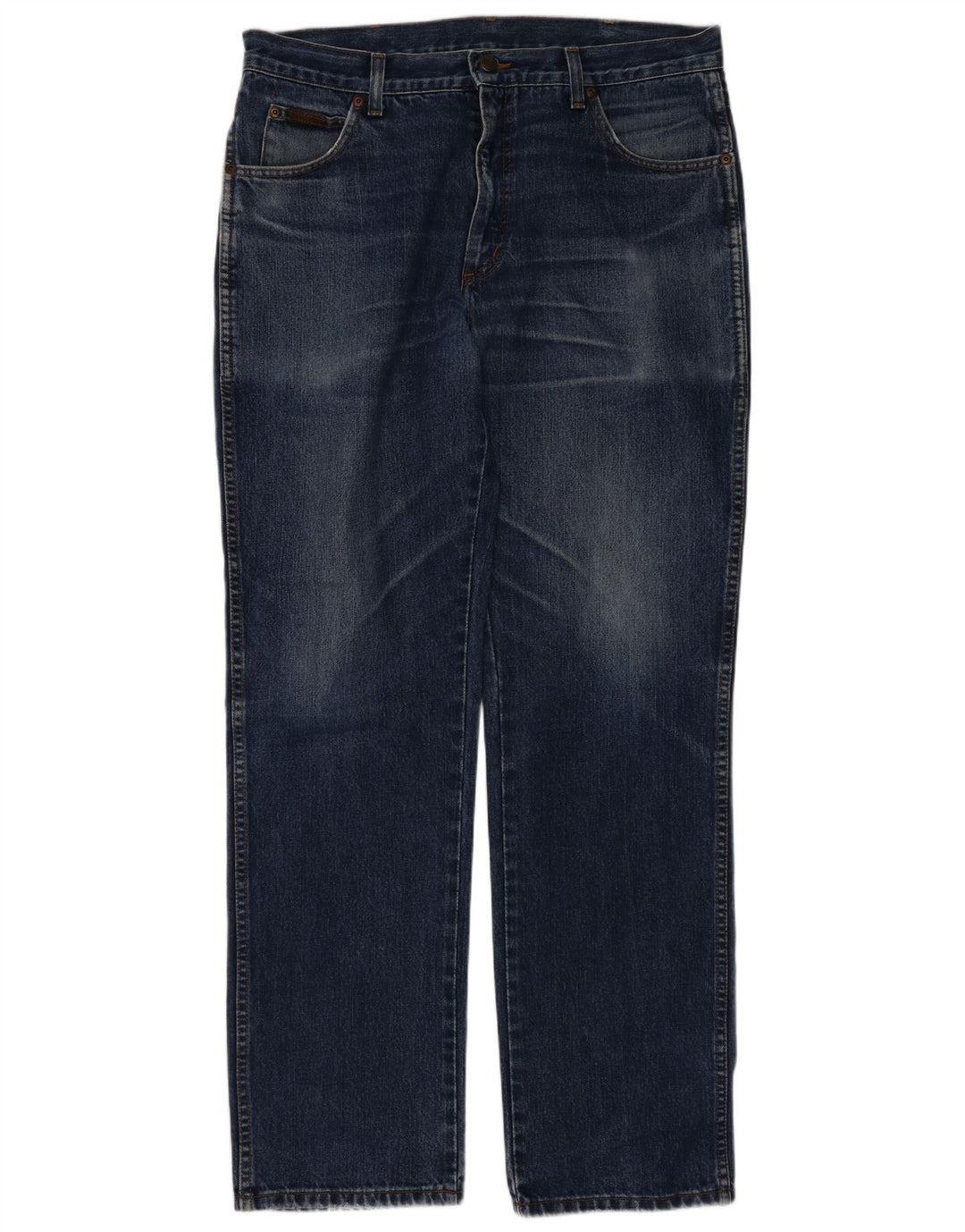 Wrangler Herre Texas Straight Jeans W36 L32 Blå Bomuld