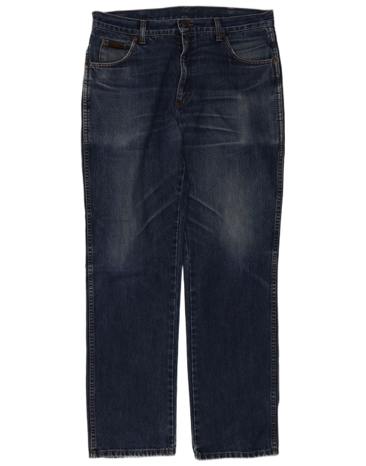 Wrangler Herre Texas Straight Jeans W36 L32 Blå Bomuld