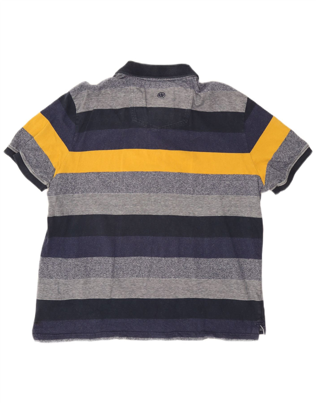 FAT FACE Poloshirt til mænd 2XL marineblå stribet bomuld