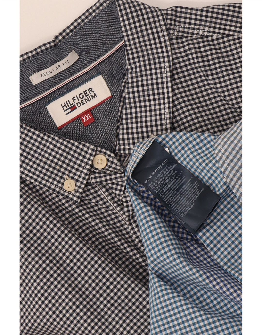 Tommy Hilfiger Herre Regular Fit skjorte 2XL Multifarvet Gingham Bomuld