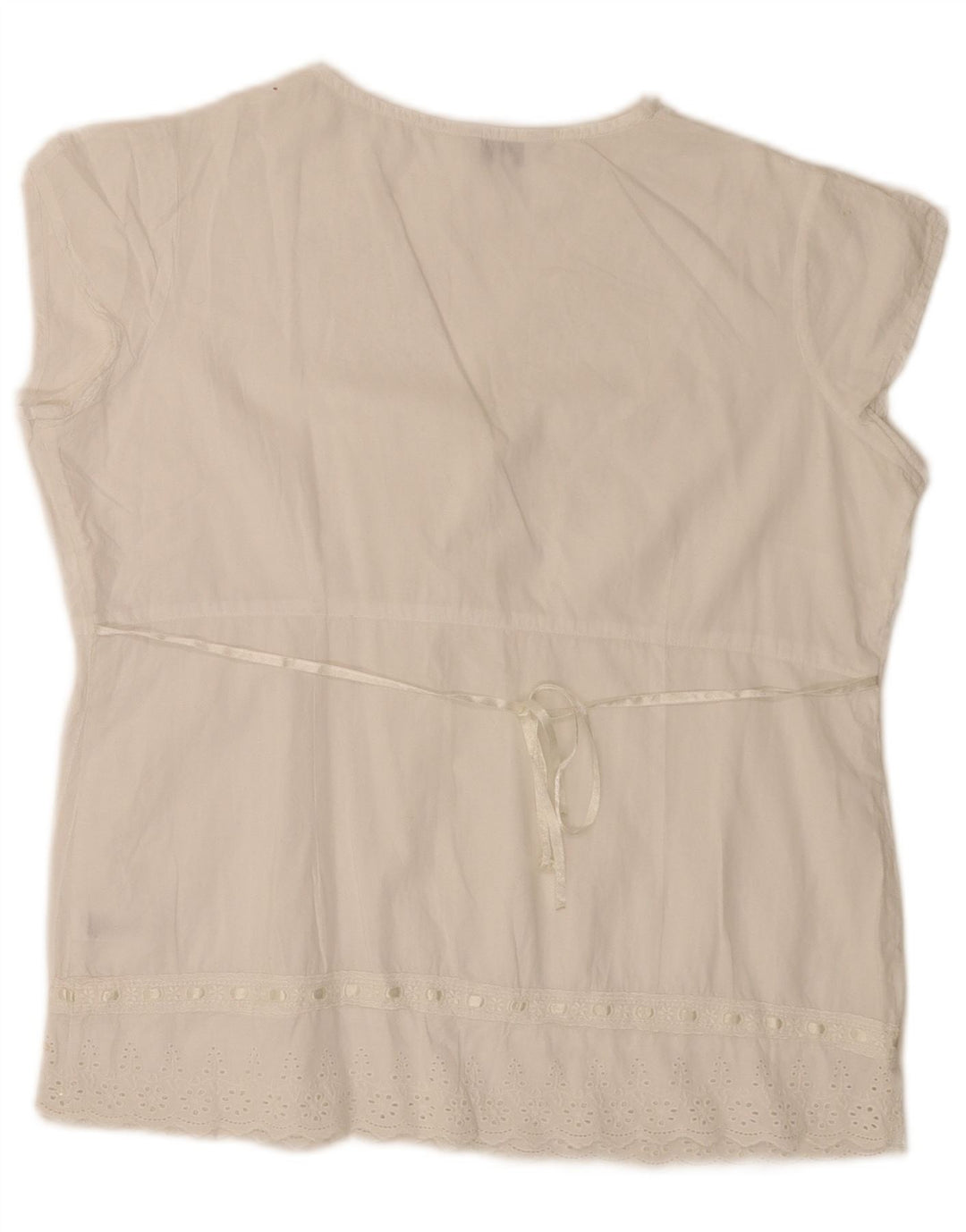 Max & Co. Dame Petite Bluse Top UK 12 Medium White Floral Bomuld