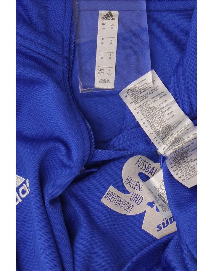 ADIDAS Herre Aeroready Grafisk Zip Neck Pullover Træningsdragt Top XL Blå
