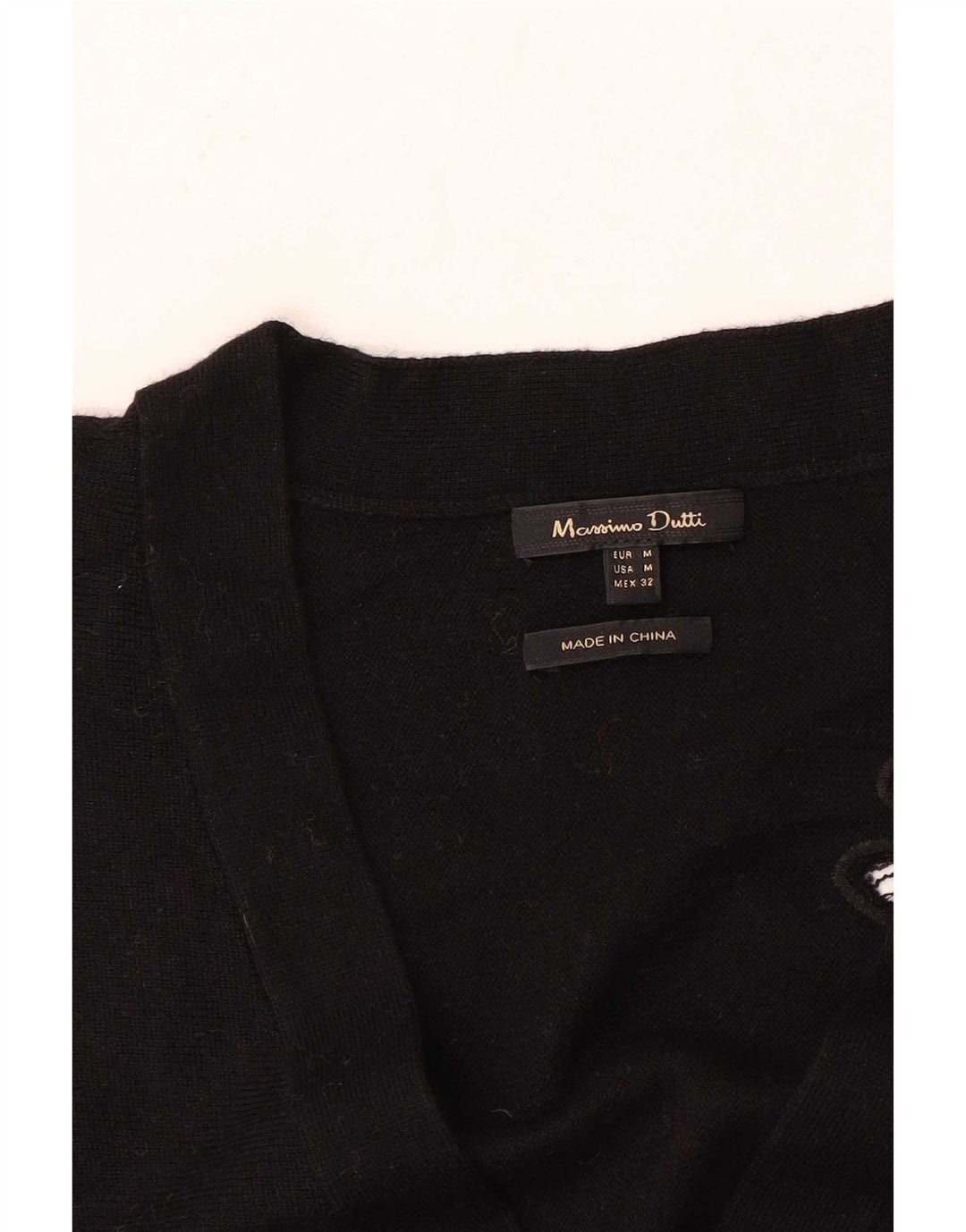 Massimo Dutti Dame Oversized Cardigan Sweater UK 14 Medium Black Floral