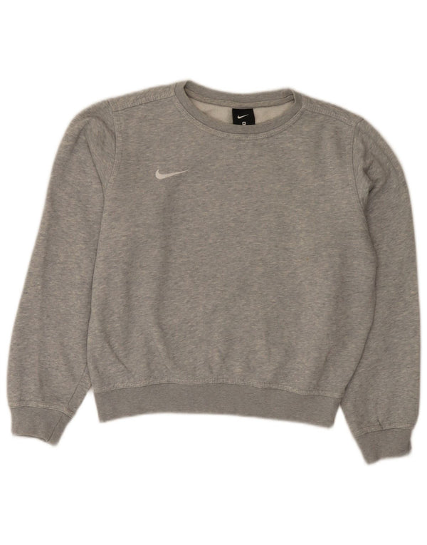 Nike Boys Sweatshirt Jumper 10-11 år Medium Grey Flecked Bomuld