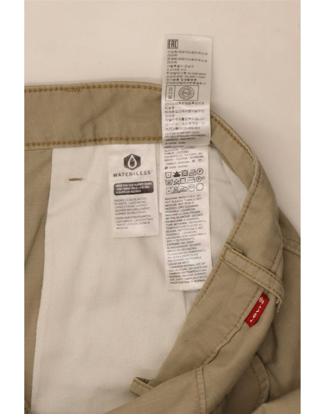 Levi's Herre Cargo Shorts W38 XL Beige Bomuld