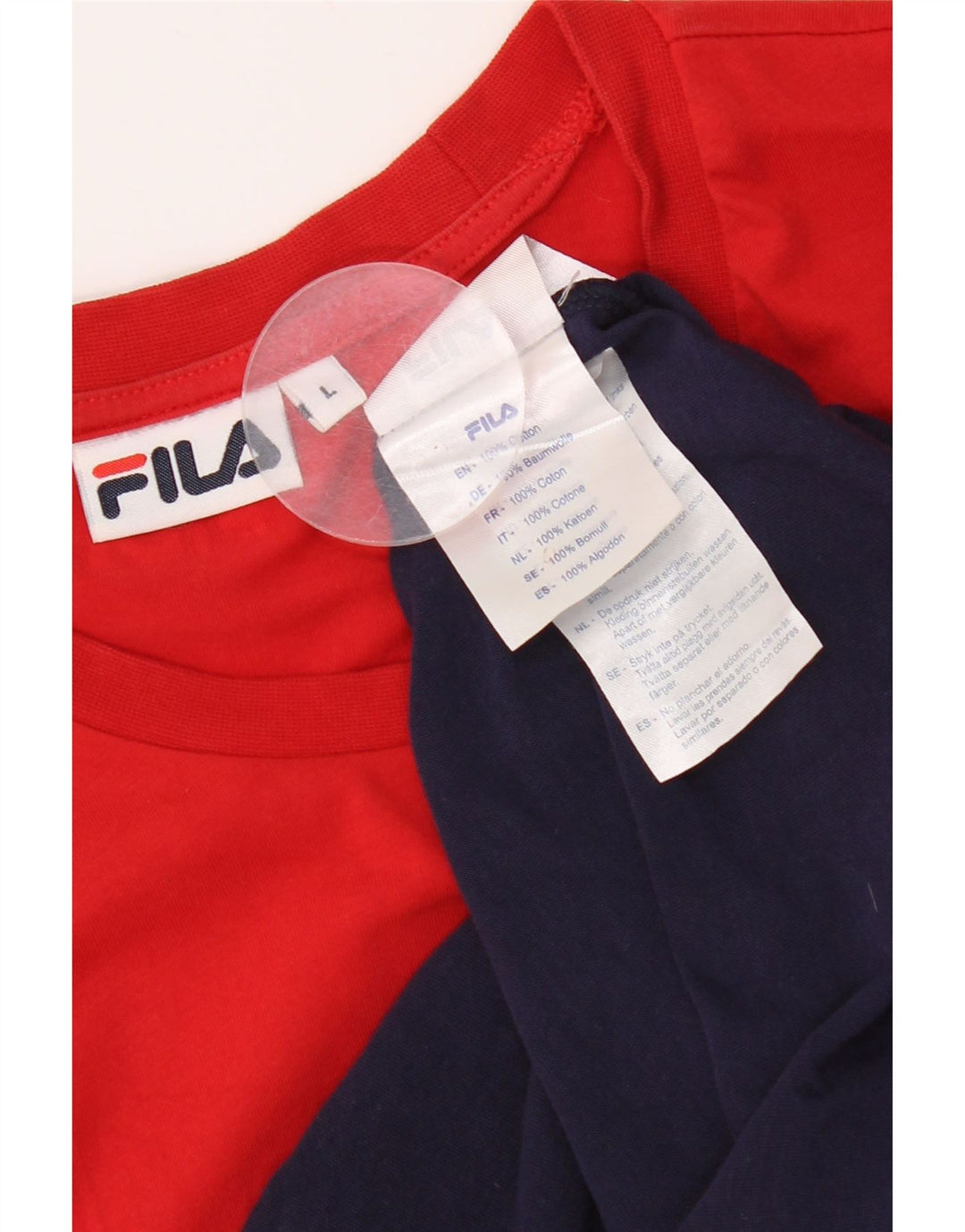 Fila Herre grafisk T-shirt Top Stor flerfarvet Colourblock Bomuld