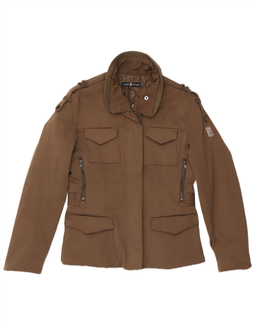 Marina Militare Militærjakke til kvinder UK 18 XL Brun Polyester
