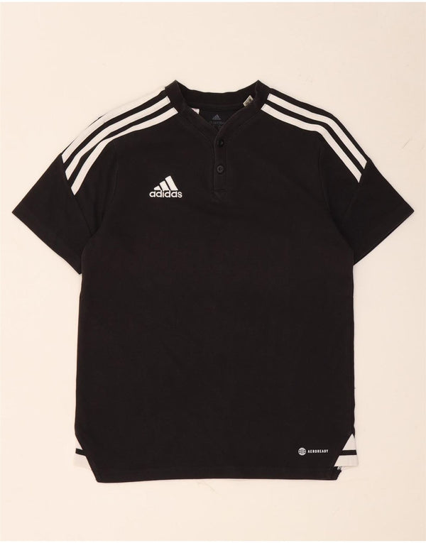 Adidas Boys Aeroready T-Shirt Top 13-14 År Sort Bomuld