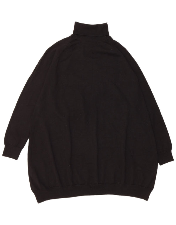 Cos Dame Rullehals Langærmet Jumper Kjole UK 14 Medium Sort