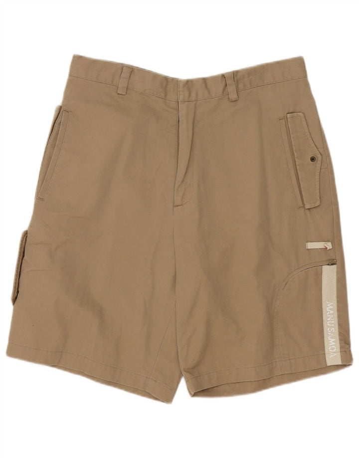 Manu Samoa Herre Cargo Shorts W34 Large Beige