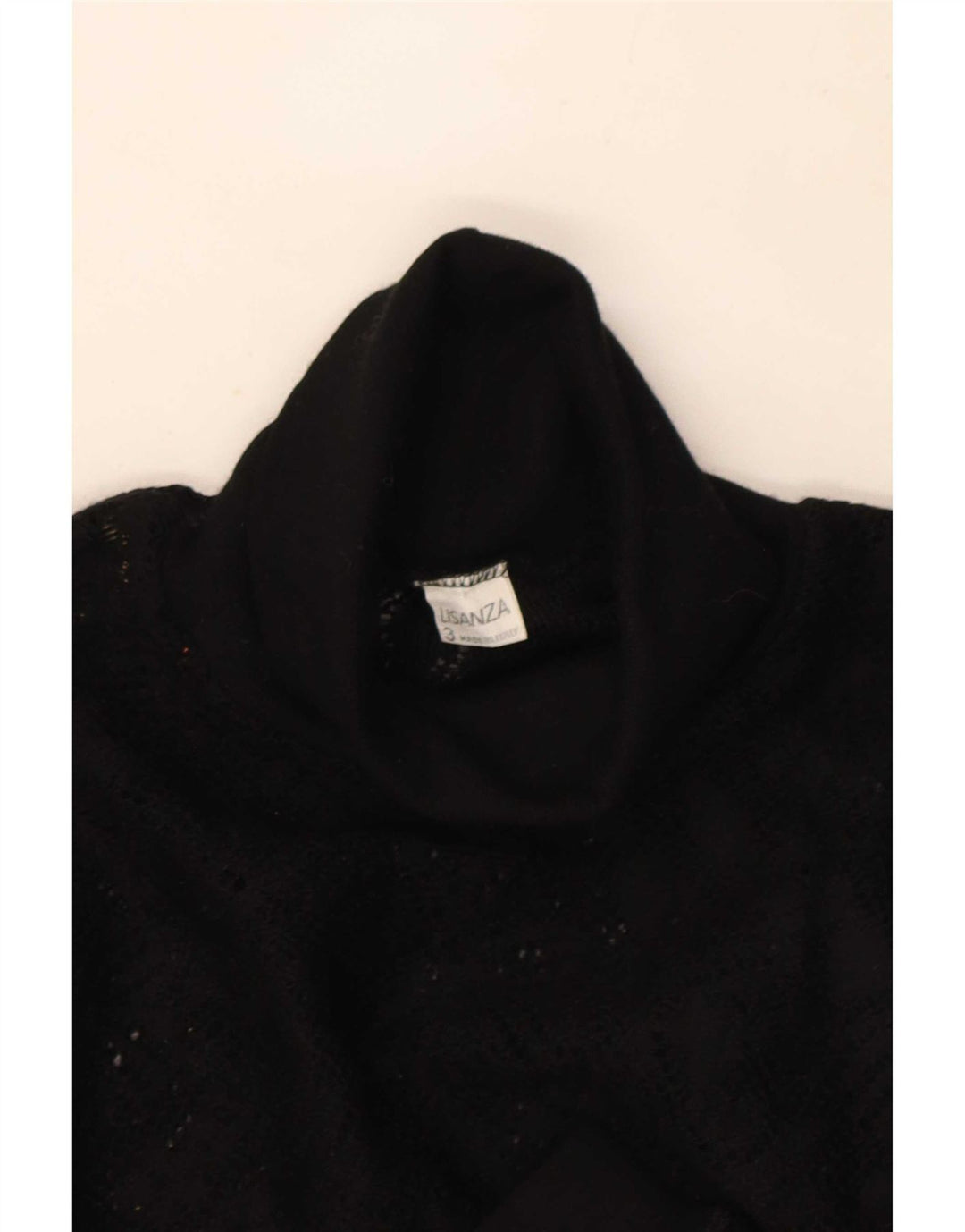 Vintage damestrikket top Langærmet UK 8 Lille Rød