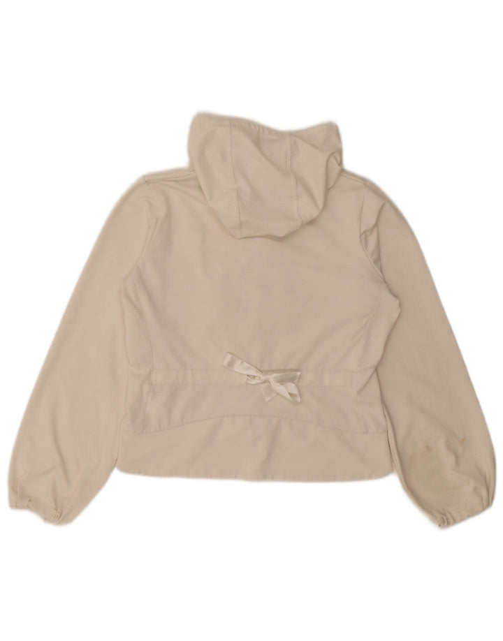 Nike Womens Crop Træningsdragt med hætte Topjakke UK 10/12 Medium White