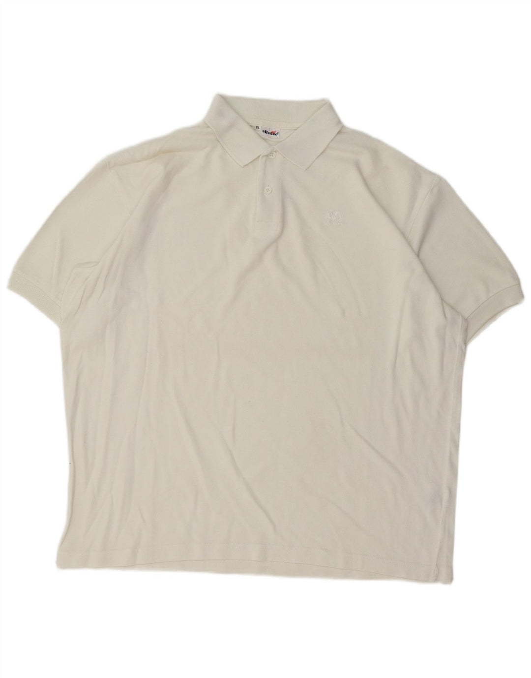 Ellesse Herre Polo Shirt XL Hvid Bomuld