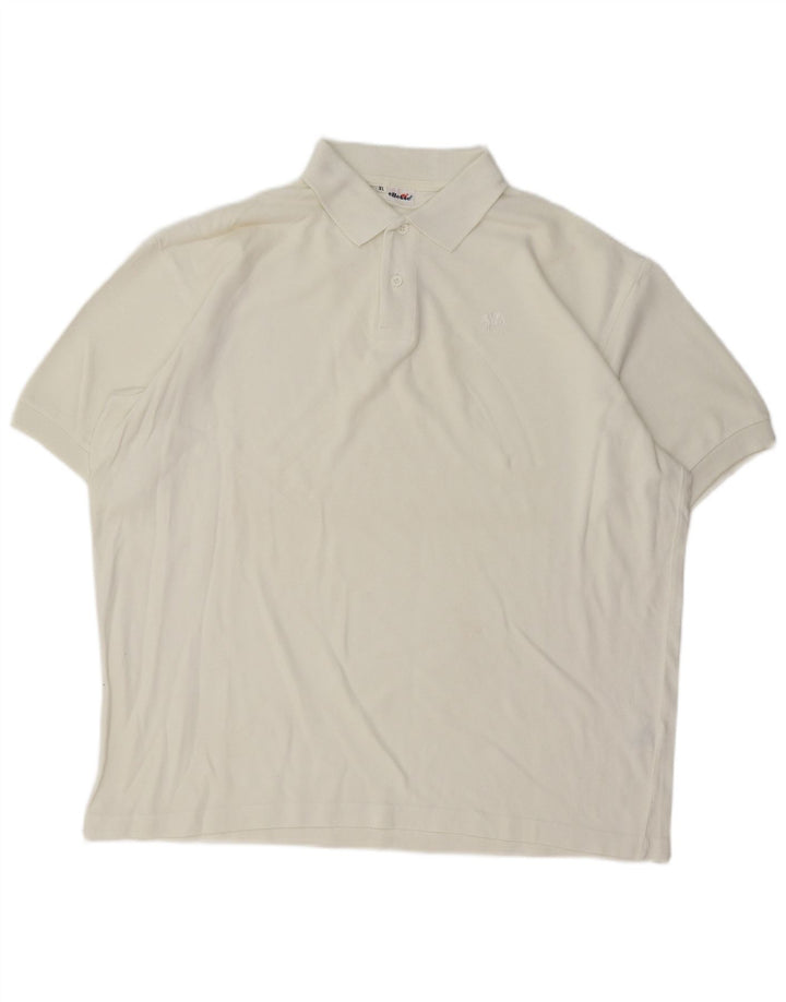 Ellesse Herre Polo Shirt XL Hvid Bomuld