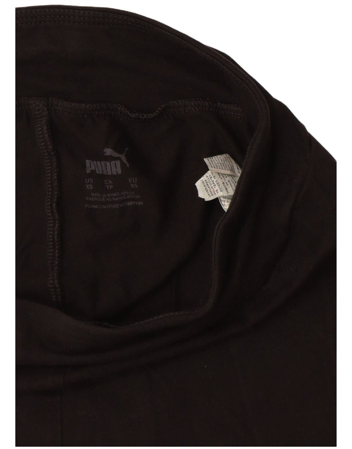 Puma Grafiske Leggings til kvinder UK 4 XS sort bomuld