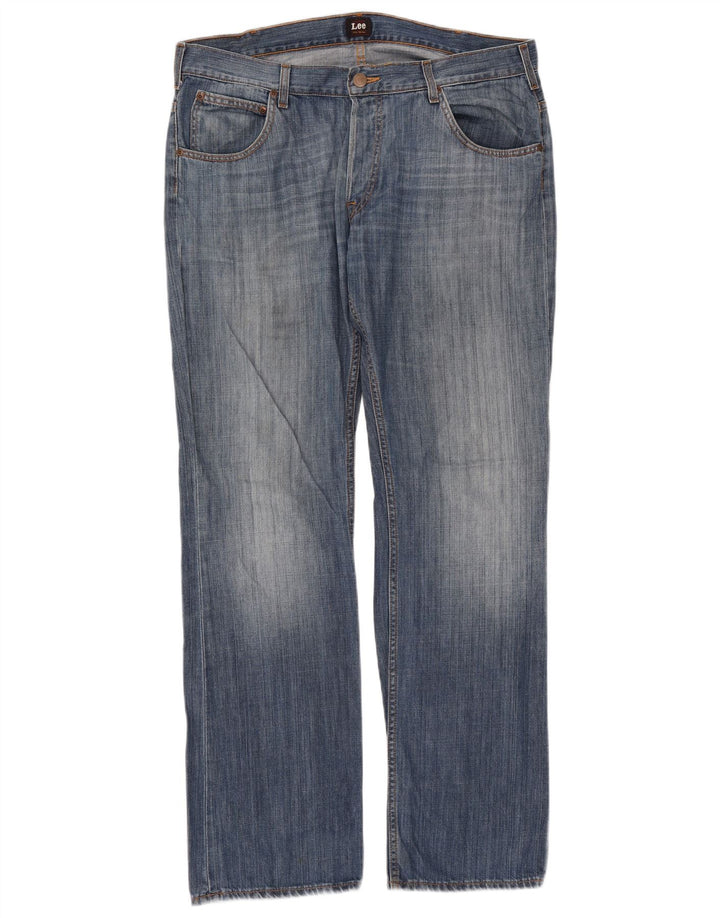Lee Herre Knox Straight Jeans W38 L34 Blå Bomuld
