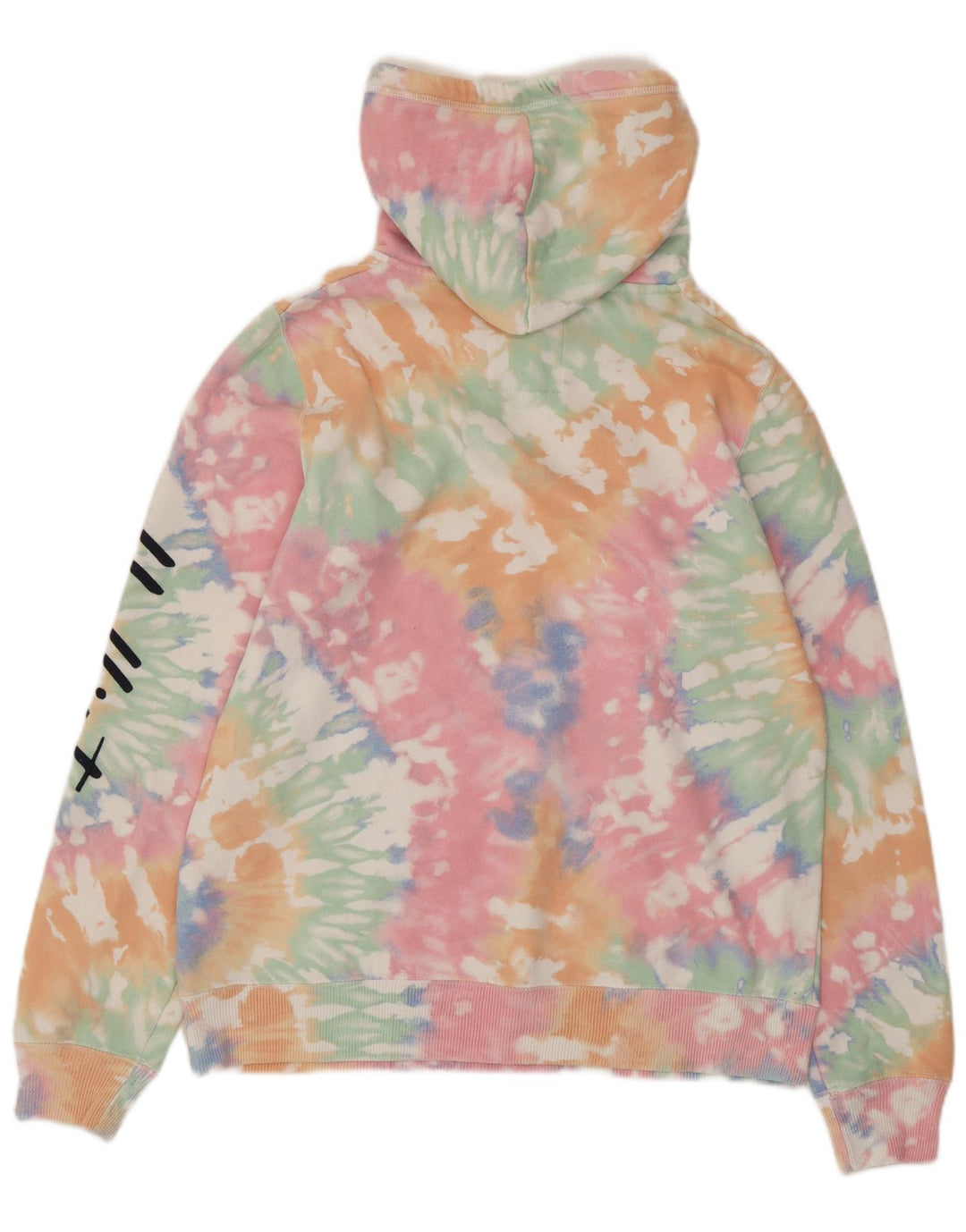 HOLLISTER Grafisk hættetrøje til kvinder UK 14 Medium Multicolored Tie Dye