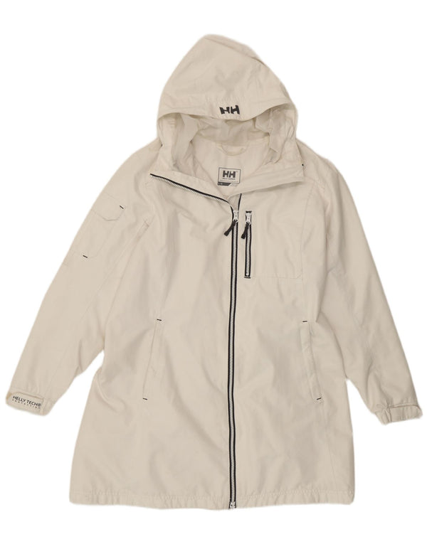 Helly Hansen Regnfrakke med hætte til kvinder UK 16 Large White