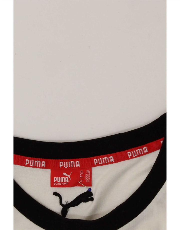 Puma Herre Grafisk T-Shirt Top 2XL Hvid