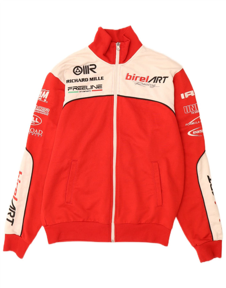 Vintage Herre grafisk træningsdragt Topjakke Medium Rød Colourblock