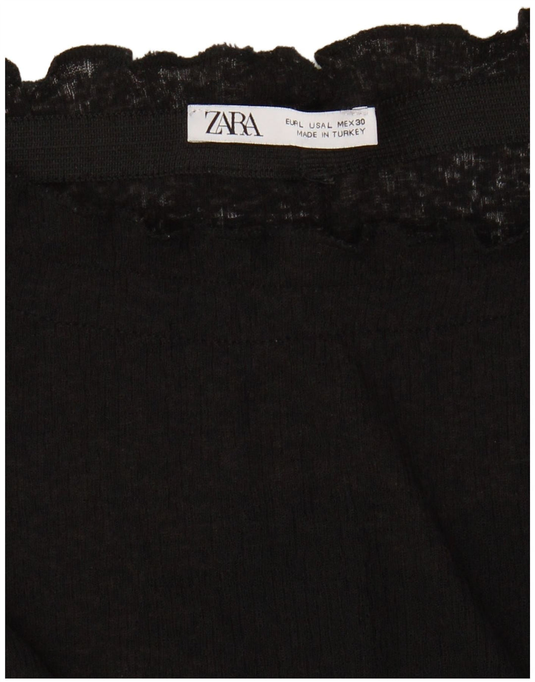 ZARA Dame ærmeløs bluse Top UK 16 Large Black