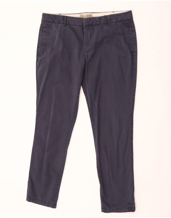 Fat Face Dame Slim Chino Bukser UK 16 Large W36 L30 Marineblå Bomuld