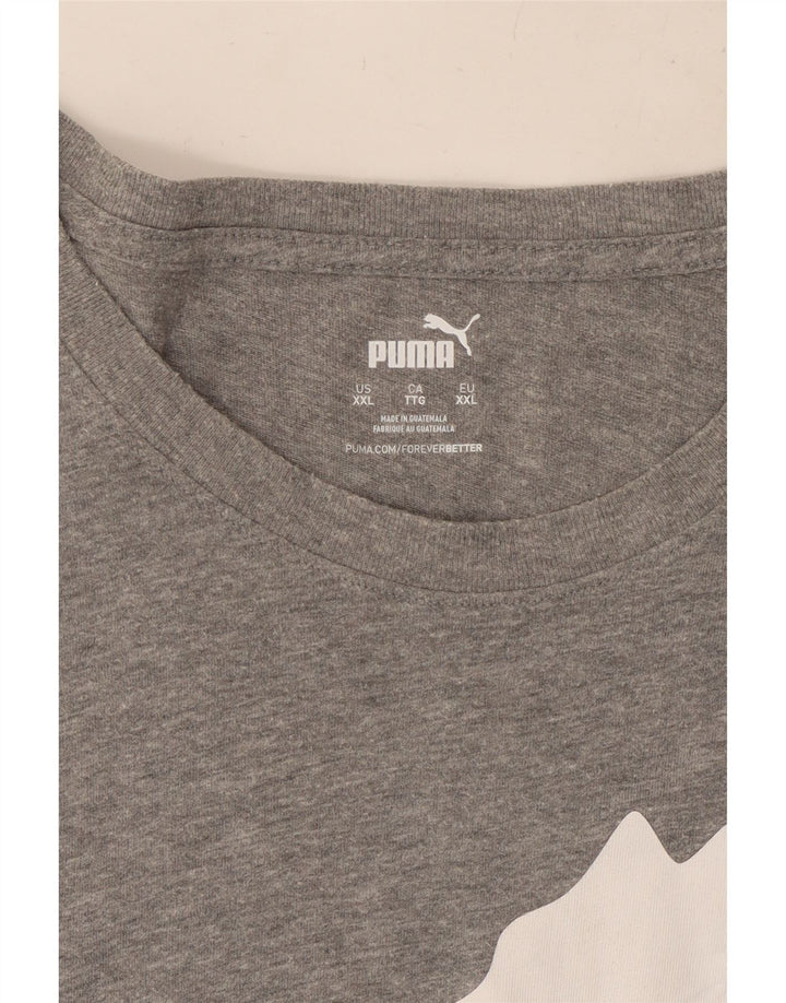 PUMA Herre grafisk T-shirt Top 2XL Grå