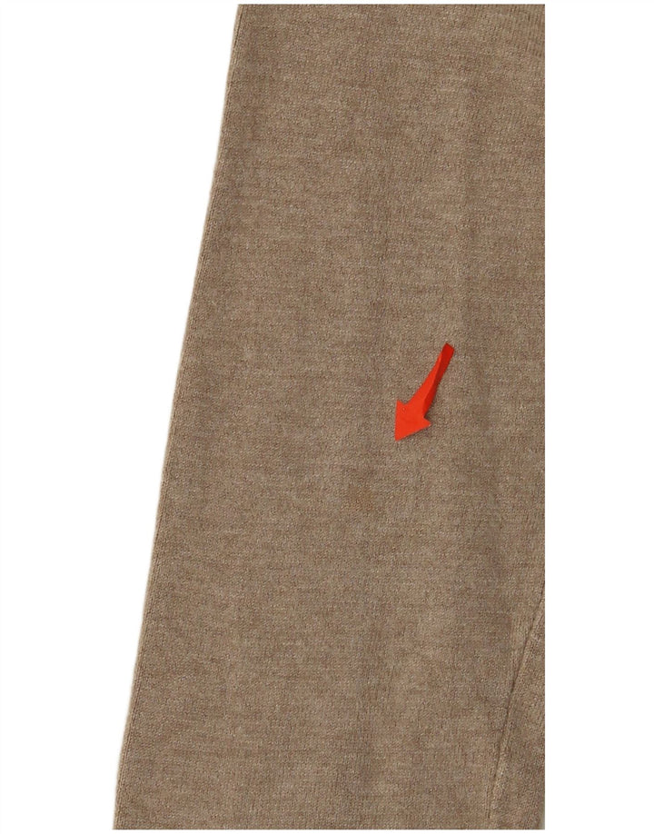 Zara Dame V-hals sweater UK 12 Medium Beige Rayon