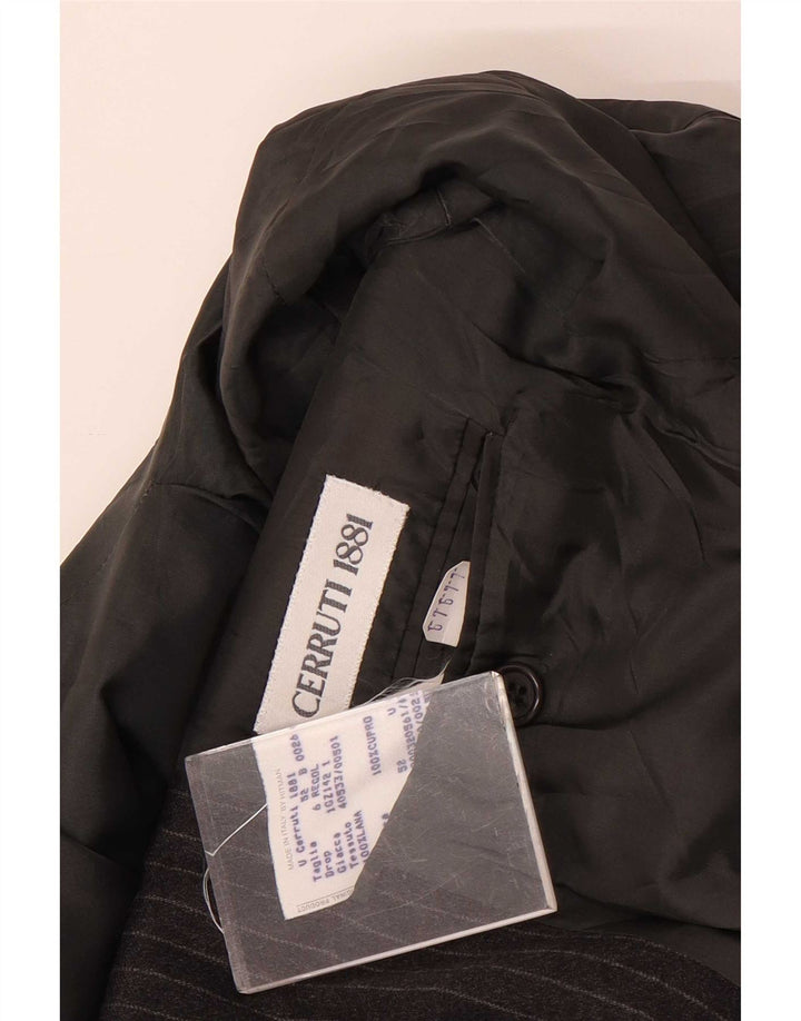 Cerruti 1881 Herre 3-knaps blazerjakke IT 52 XL Gråstribet uld