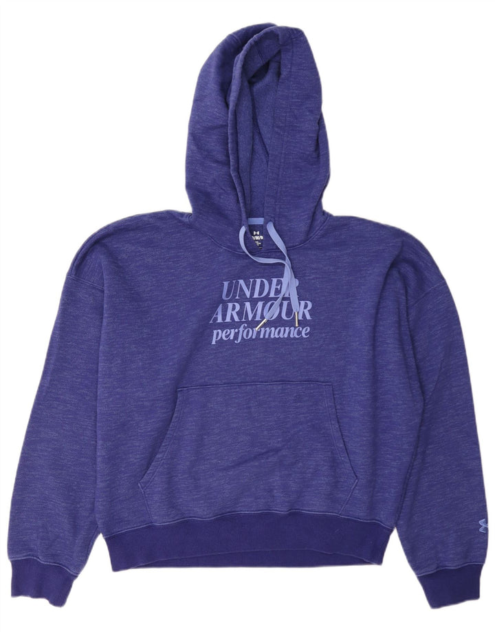 Under Armour Grafisk Oversized Hoodie Jumper til kvinder UK 14 Medium Navy Blue