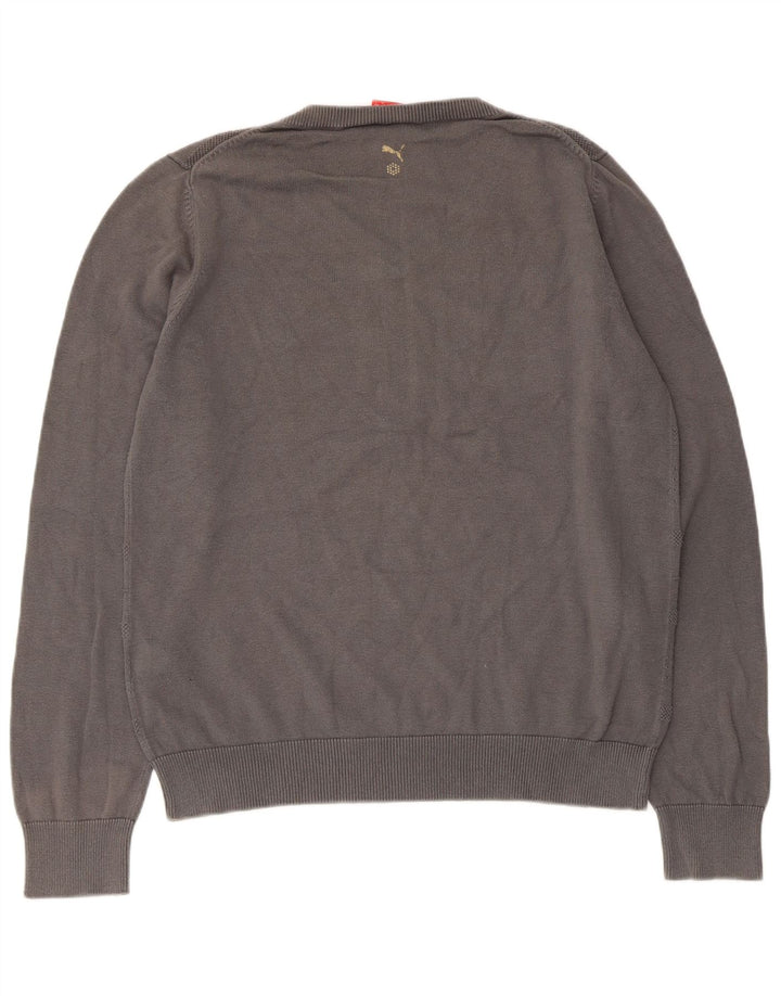 Puma Herre V-hals sweater Stor Grå Geometrisk Bomuld