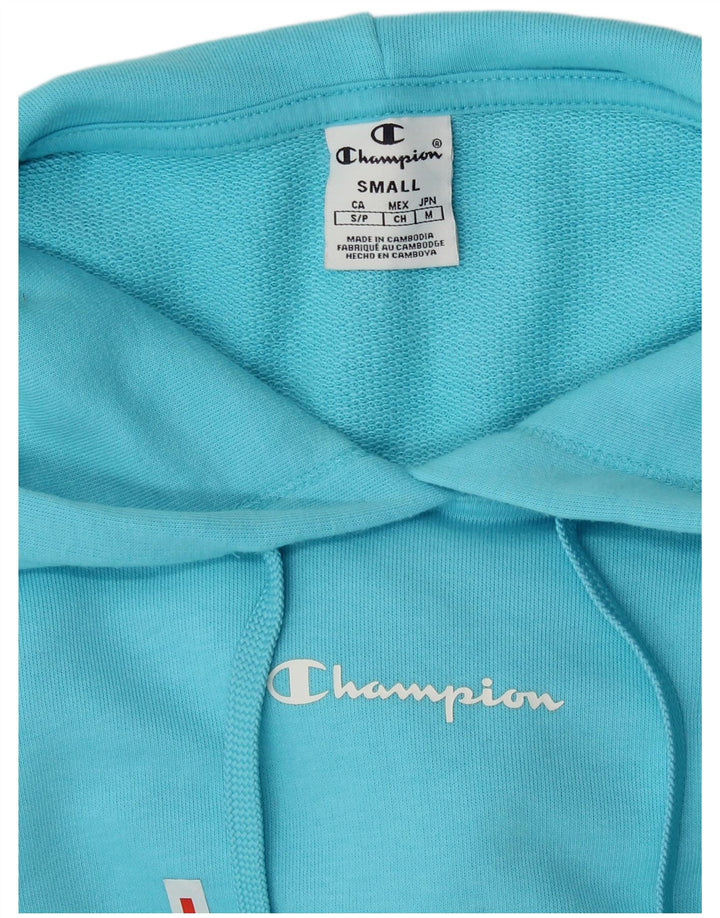 Champion Womens Crop Oversized hættetrøje Jumper UK 10 Small Blue