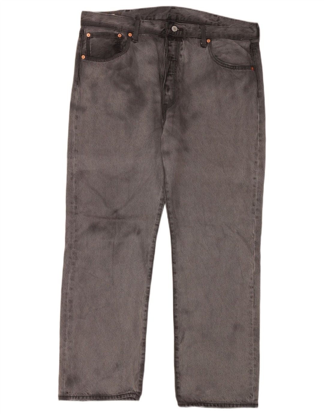 LEVI'S Herre 501 Straight Jeans W38 L30 Grå Bomuld