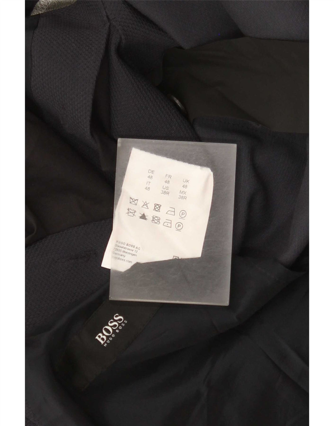 Hugo Boss Herre 2-knaps blazerjakke EU 48 Medium Navy Blue Viscose