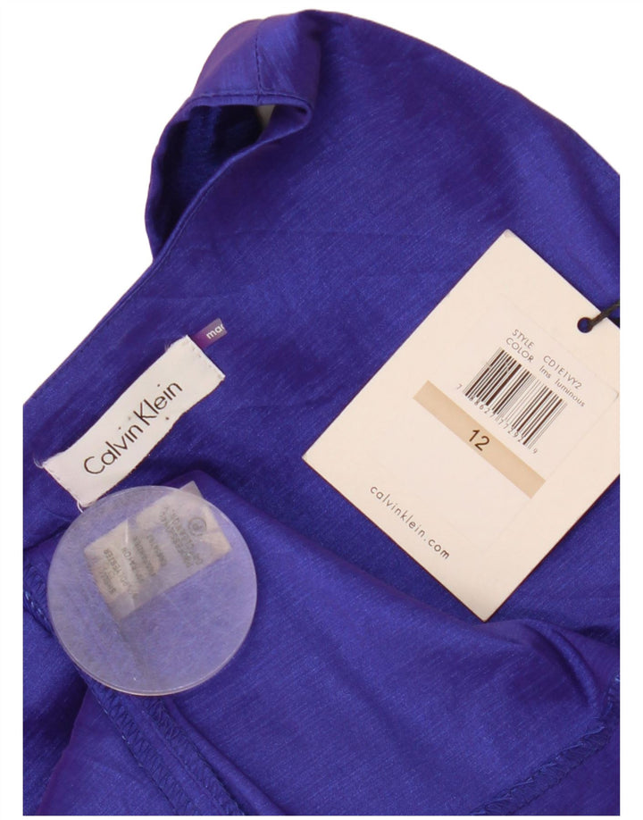 CALVIN KLEIN Dame Ærmeløs A-line kjole US 12 Medium Purple Polyester